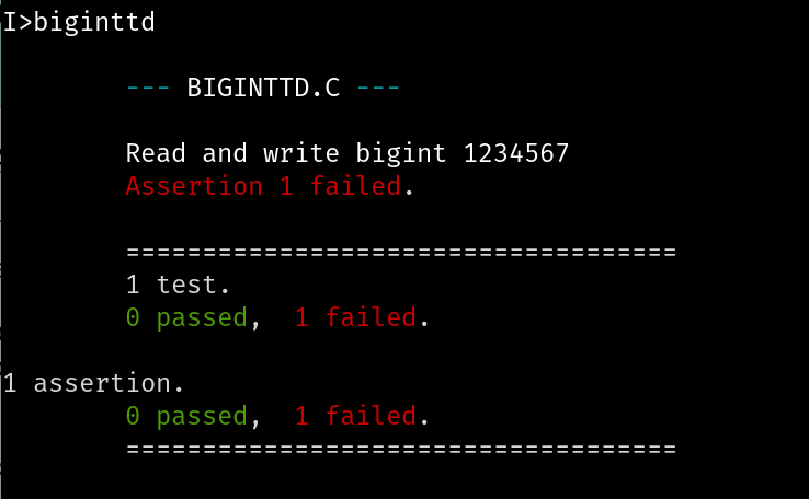 BigInt failing test